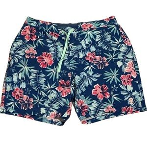 Izod XXL Floral “Surf the Web” Swim Trunks